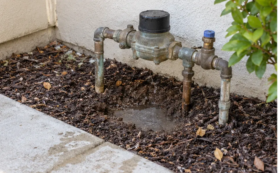 Leak Detection in Newark, CA — non-invasive acoustic and thermal leak pinpointing mark before opening